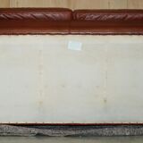 Vintage leather canapé in Art Nouveau style