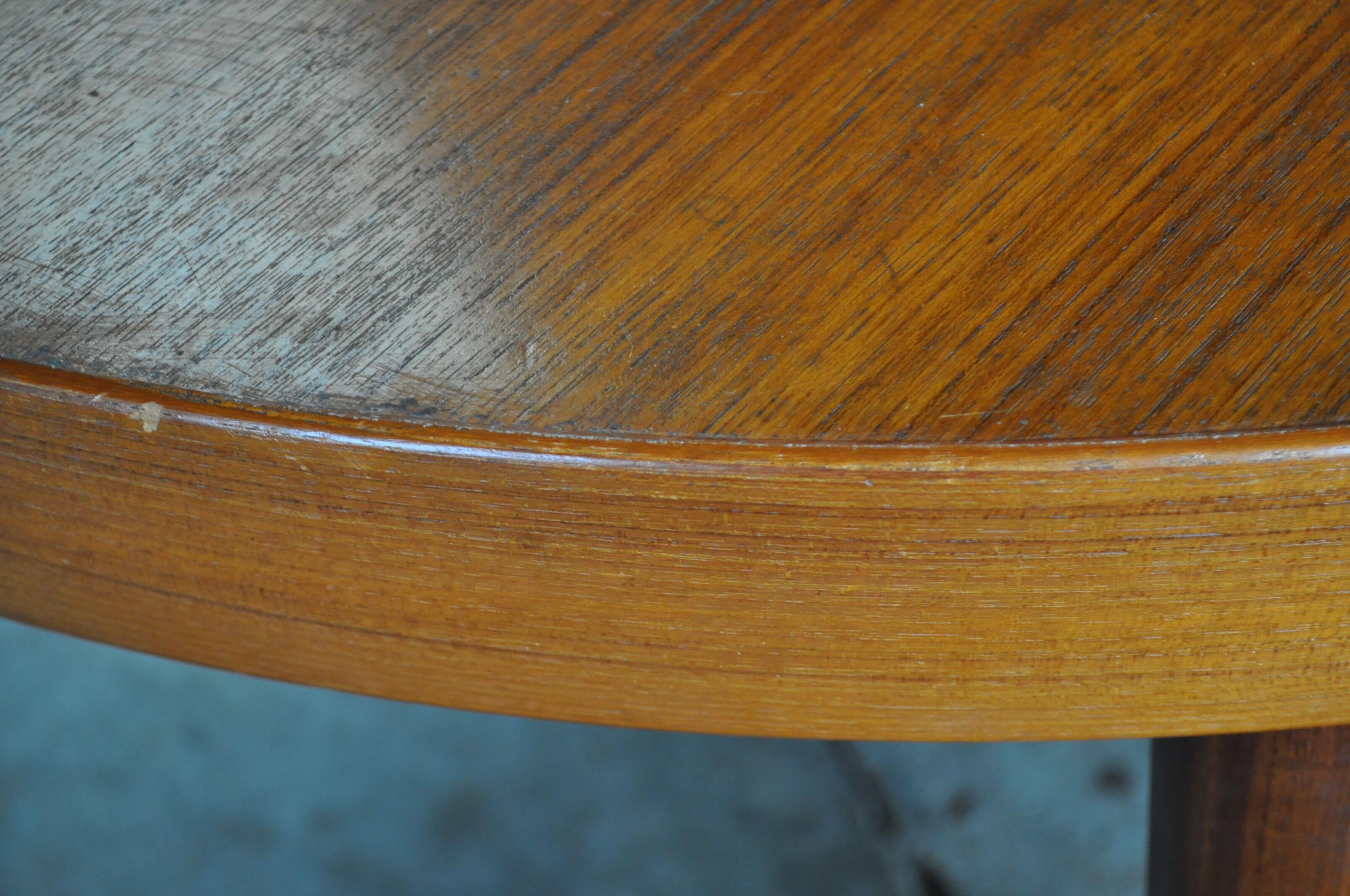 Scandinavian round extending table.