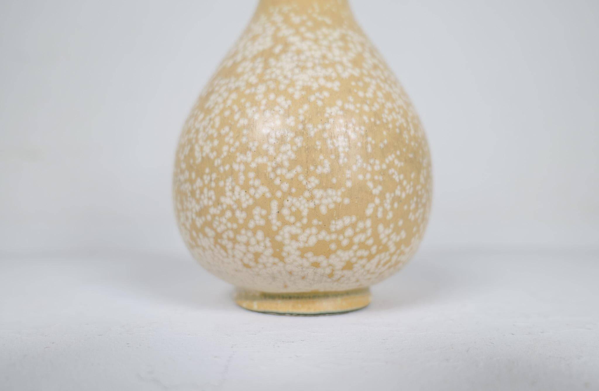 Mid-century modern sculptural vase by Rörstrand, designed by Gunnar Nylund, Sweden, 1950s.