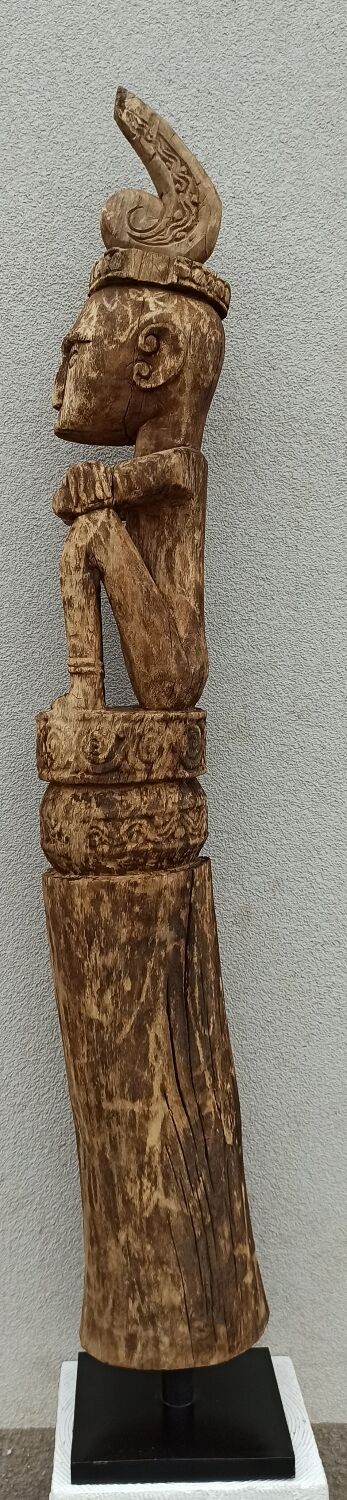 Ancient wooden ancestor statue of the Leti Islands, Indonesia