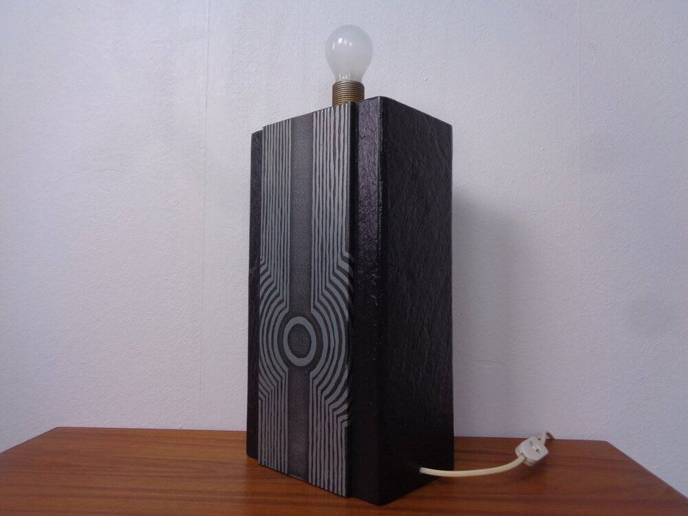 Brutalist table lamp from Temde, Switzerland, 1960s