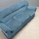 Vintage velvet sofa with spring cushioning, Italian design from the 1950s.