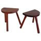 Antic Rustic Wabisabi Tripod Wooden Stools/ Accent Tables, France, Early 20th-C.