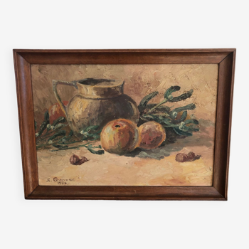 Still life with apples