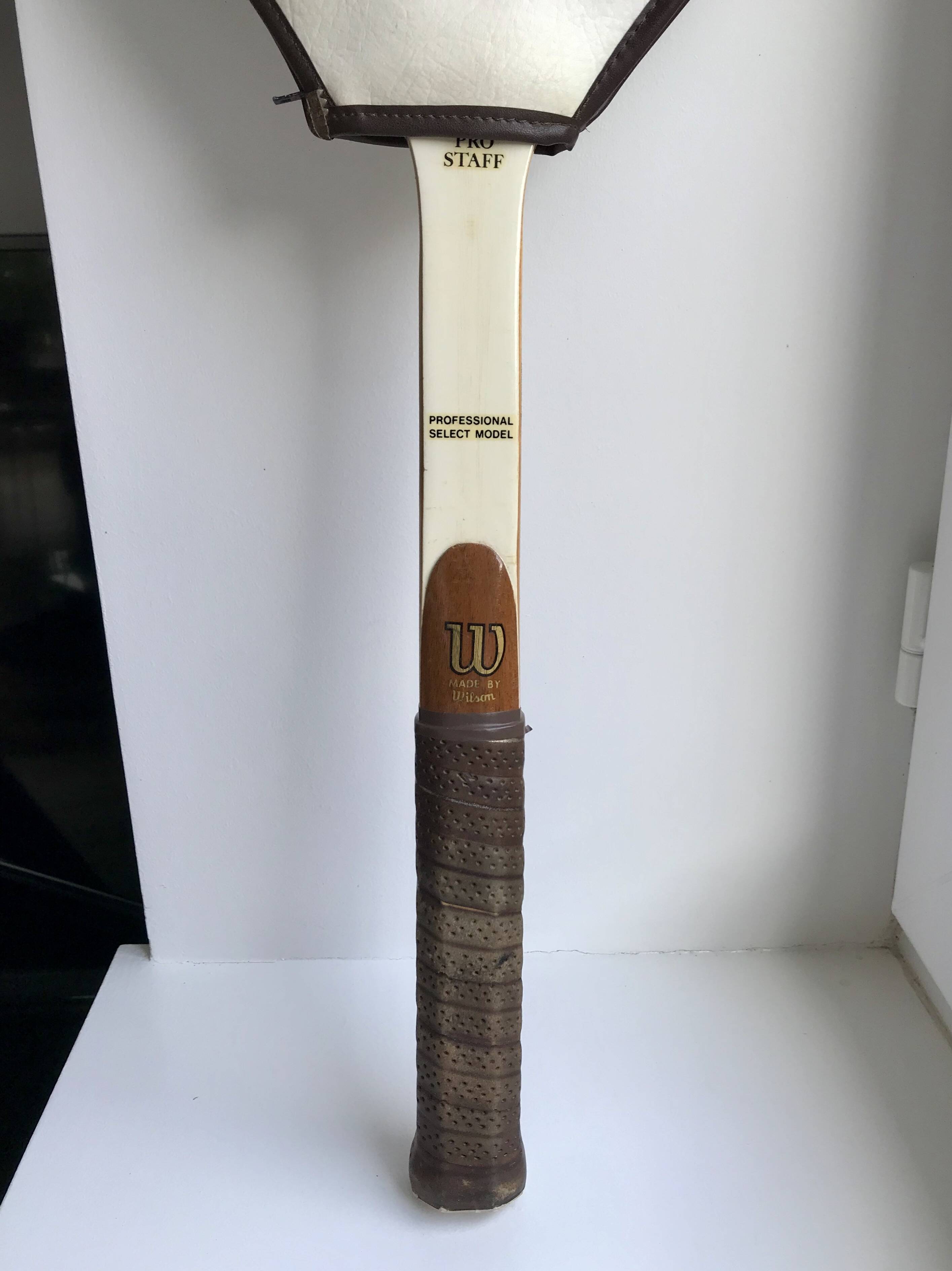 Vintage Wilson racket with cover 1970s