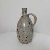 Signed pitcher in vintage speckled stoneware