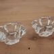 Pair of crystal salt cellars from Daum France with box and spoon.