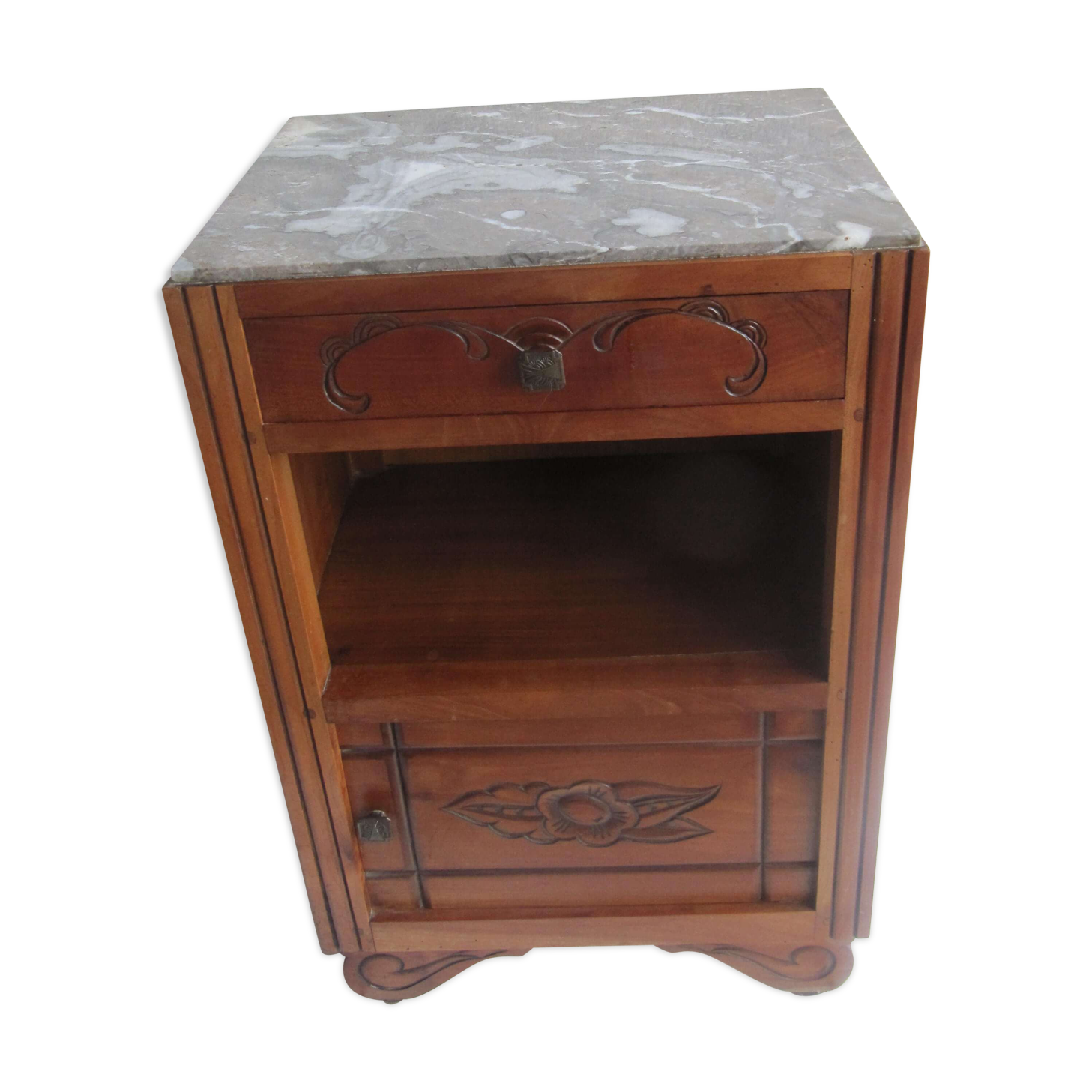 Chevet Art Déco plateau de marbre