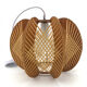 Scandinavian suspension of the 60s in raffia and wood