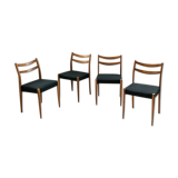 Set 4 green Scandinavian chairs