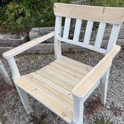2 refurbished Ikea wooden armchairs