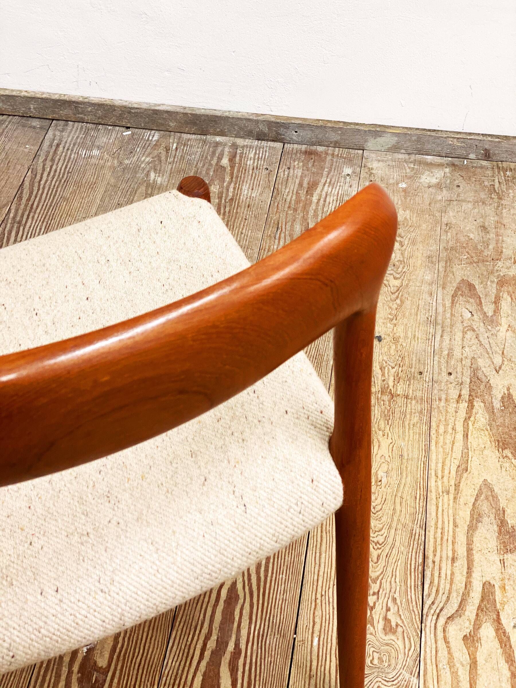 Mid century teak dining chair by Niels O. Møller for J.L. Moller, Model 75,Denmark, 1950s