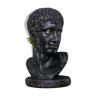 Greek head in waxed black plaster