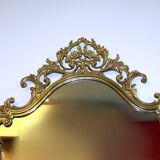 Bronze wall console and mirror.