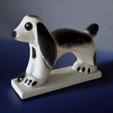 Ceramic dog Geo Condé 1930 Saint-Clement