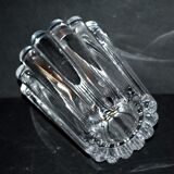 Villeroy & Boch vintage vase in ribbed molded crystal signed