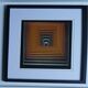 Tableau Vintage Art Optique - Victor Vasarely - Frame 40x40cm