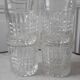 Set of 4 whisky glasses molded glass 70s