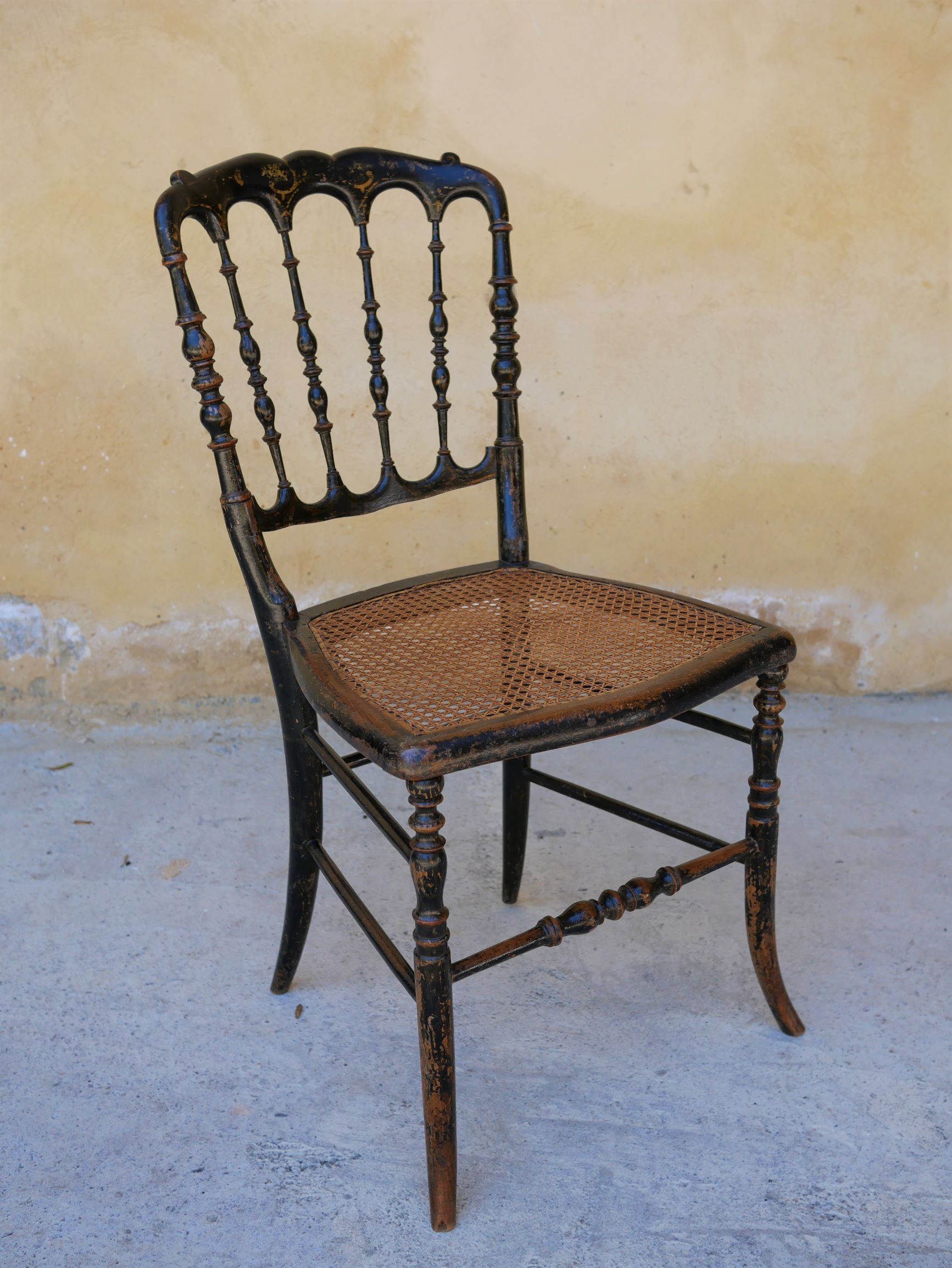 Napoleon III Chair in wood and cannage, twenties