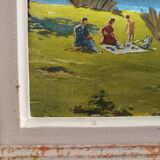 Painting by the lake metallic Painting by Henri de Nac