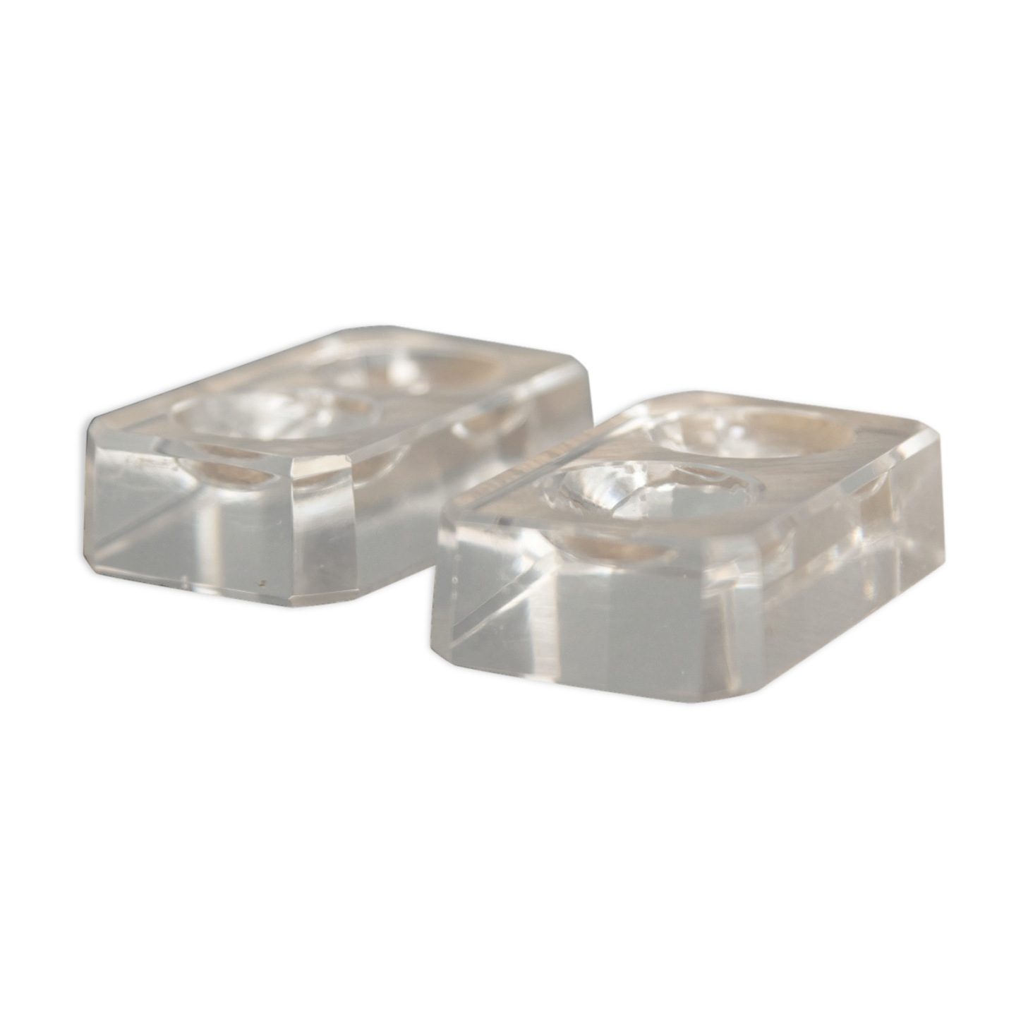 Paire de salerons en cristal