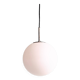 Large pendant lamp in white satin opal glass, Glashütte Limburg, 1970