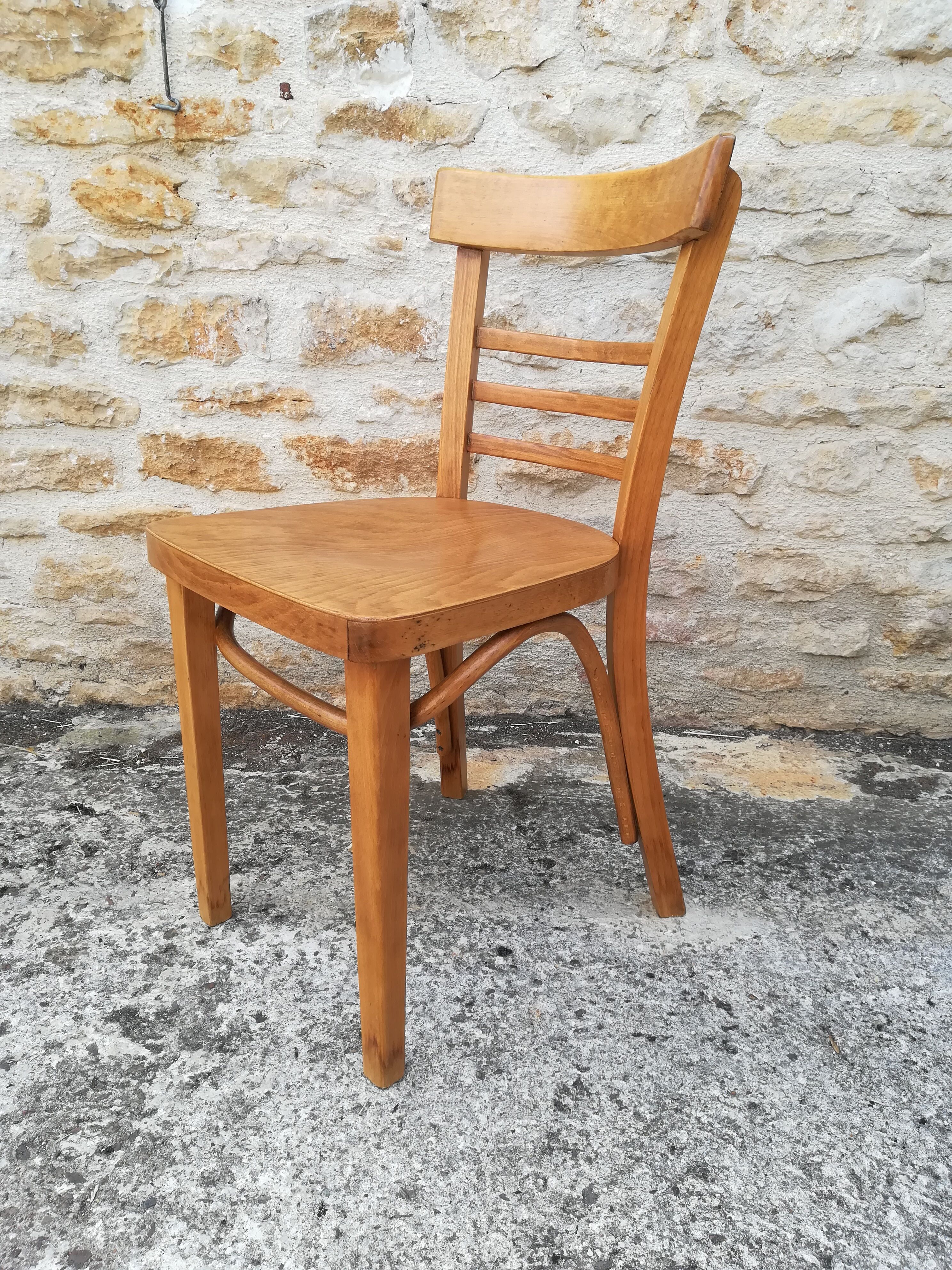 12 refinished bistro chairs