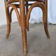 Pair of Vintage Bentwood Stools / Thonet Style / Upholstered Seat in Blue