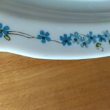 Plat de service arcopal myosotis Véronica vintage
