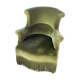 Almond green armrest toad chair