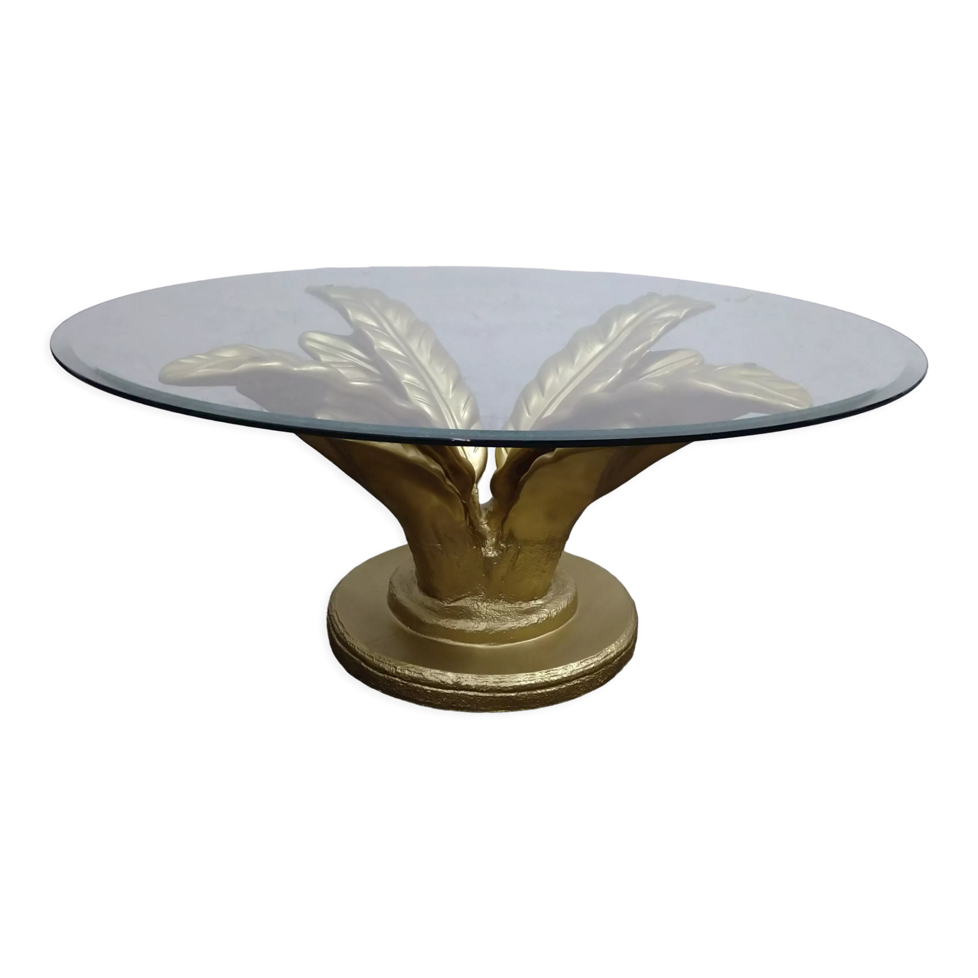 Regency coffee table with faceted glass top