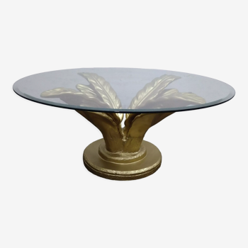 Regency coffee table with faceted glass top