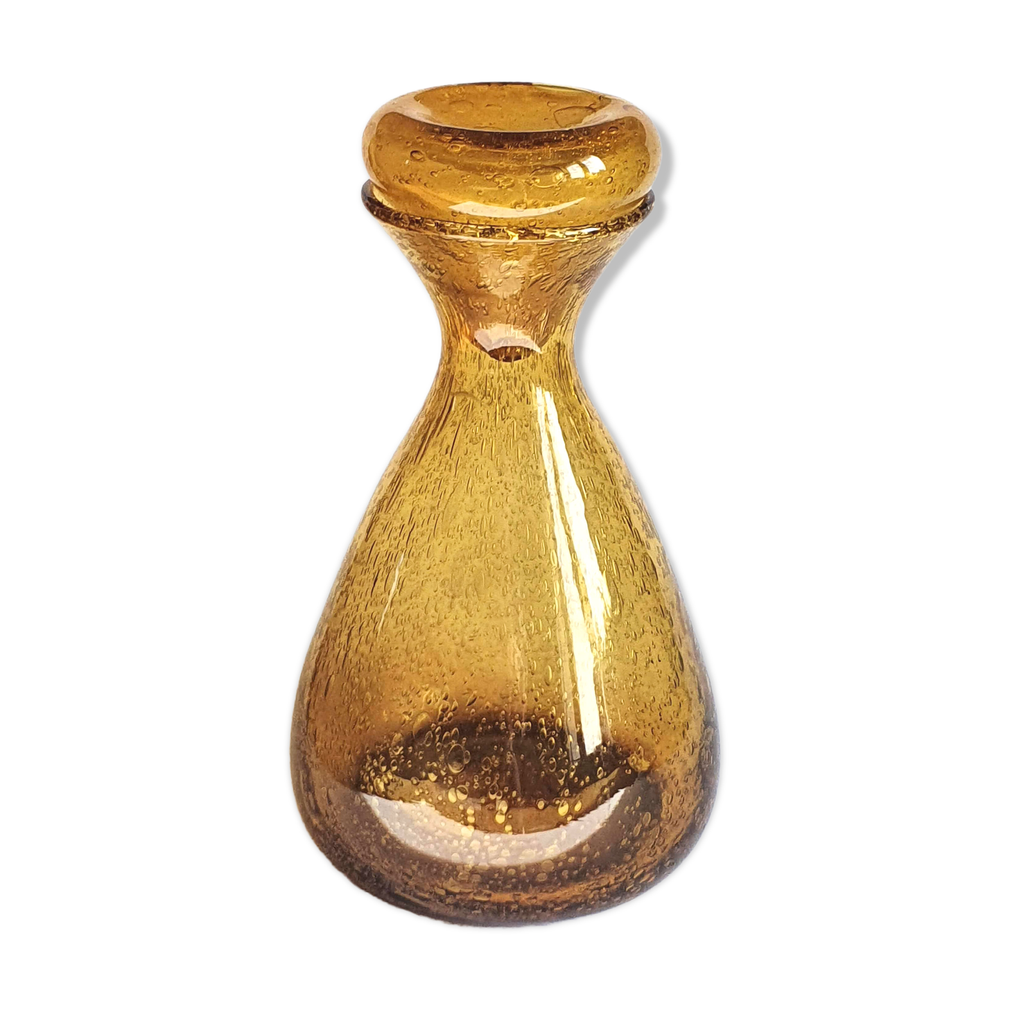 Biot blown glass decanter