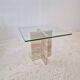 Set of 3 Italian Marble Coffee or Side Tables with Glass, 1980s