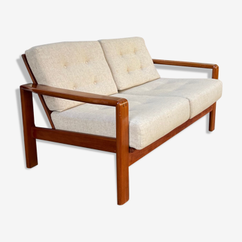 Canapé scandinave en teck des années 60 70 design vintage danois