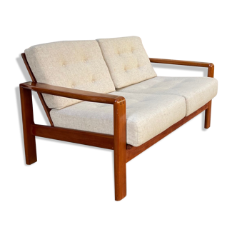 Canapé scandinave en teck des années 60 70 design vintage danois