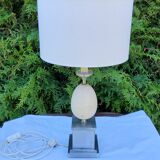Lampe oeuf en marbre des années 70 bf Italie