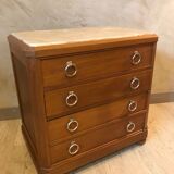 Walnut and marble dresser