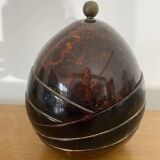 Antique Coconut Ice Bucket 50s Vintage