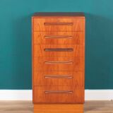 Retro Teak 1960s Tall G Plan Fresco Chest Of Drawers By Victor Wilkins
