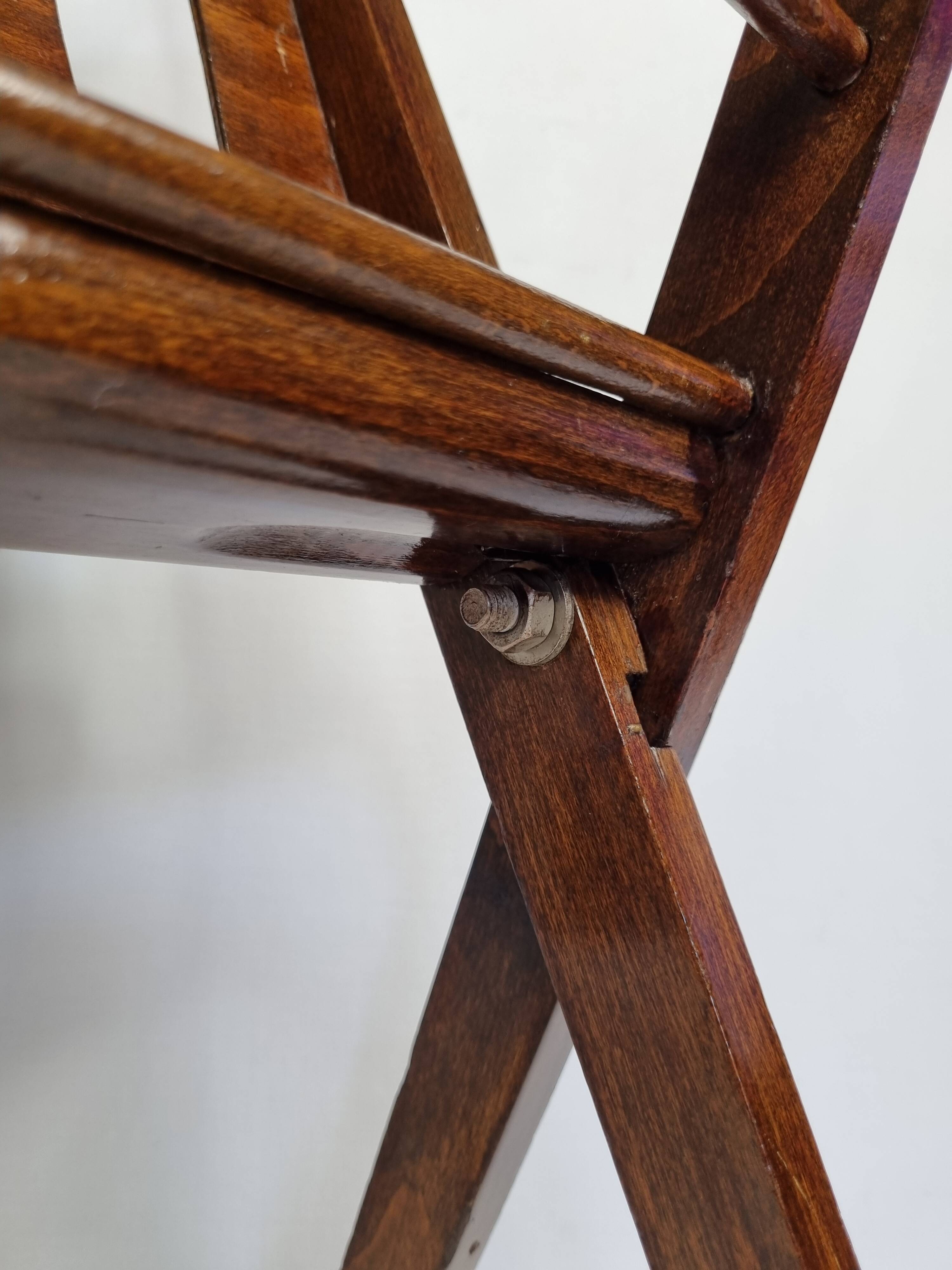 Folding teak magazine holder by Cees Braakman