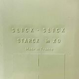 Philippe Starck, set of 8 French green chairs, design Slick XO