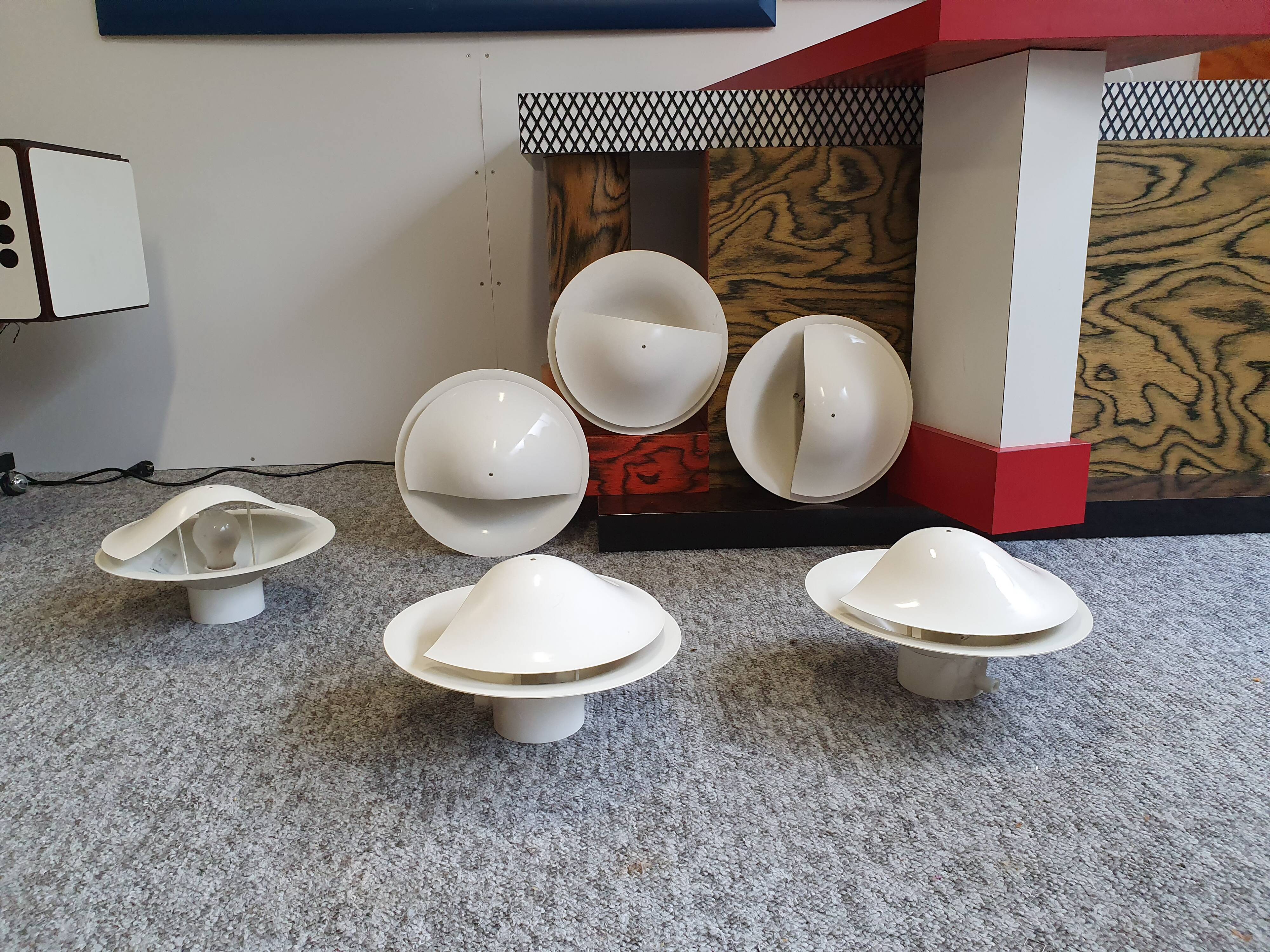 Set of 6 Raak wall light scone, 1970