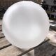 Vintage satin white glass vase with a wavy corolla