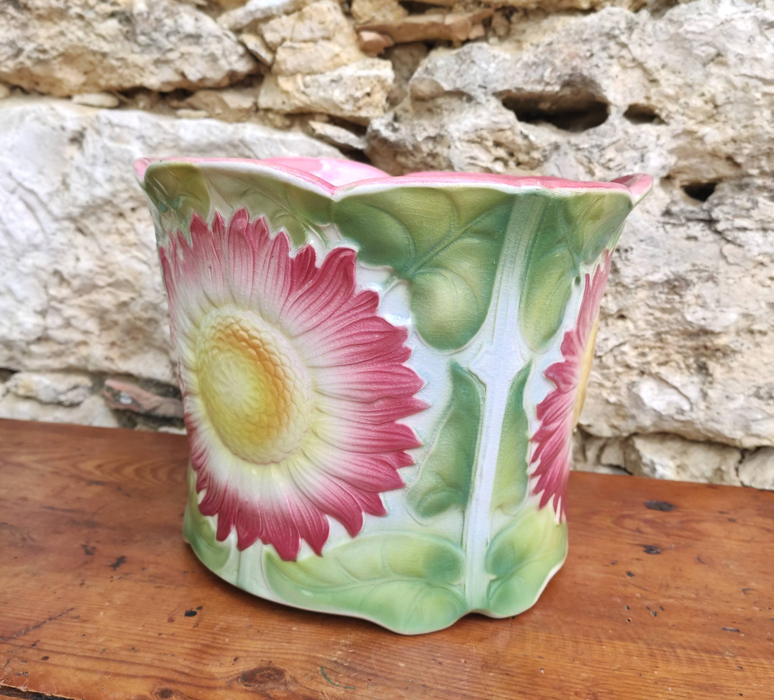 Large floral decoration planter