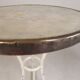 Bistro table with a marble top and brass edging, early 20th century.