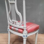 Chaise style Louis XVI laquée dossier lyre