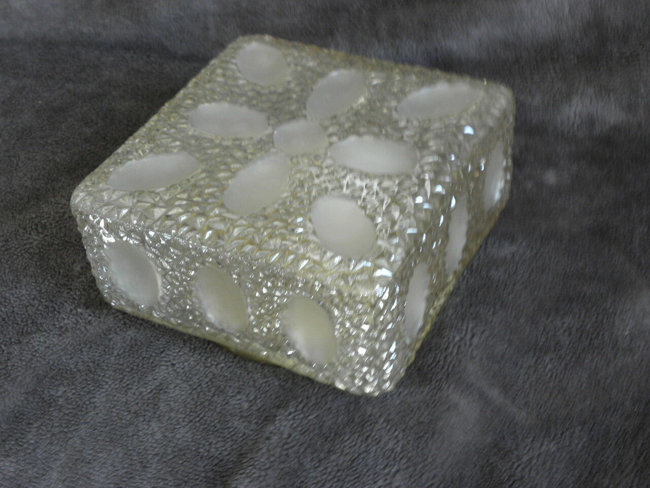 Plafonnier vintage effet glacé