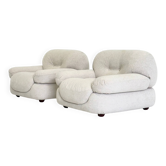Fauteuil Sapporo par Mario Marenco pour Mobil Girgi en beige crème.