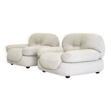 Sapporo armchair by Mario Marenco for Mobil Girgi in cream beige